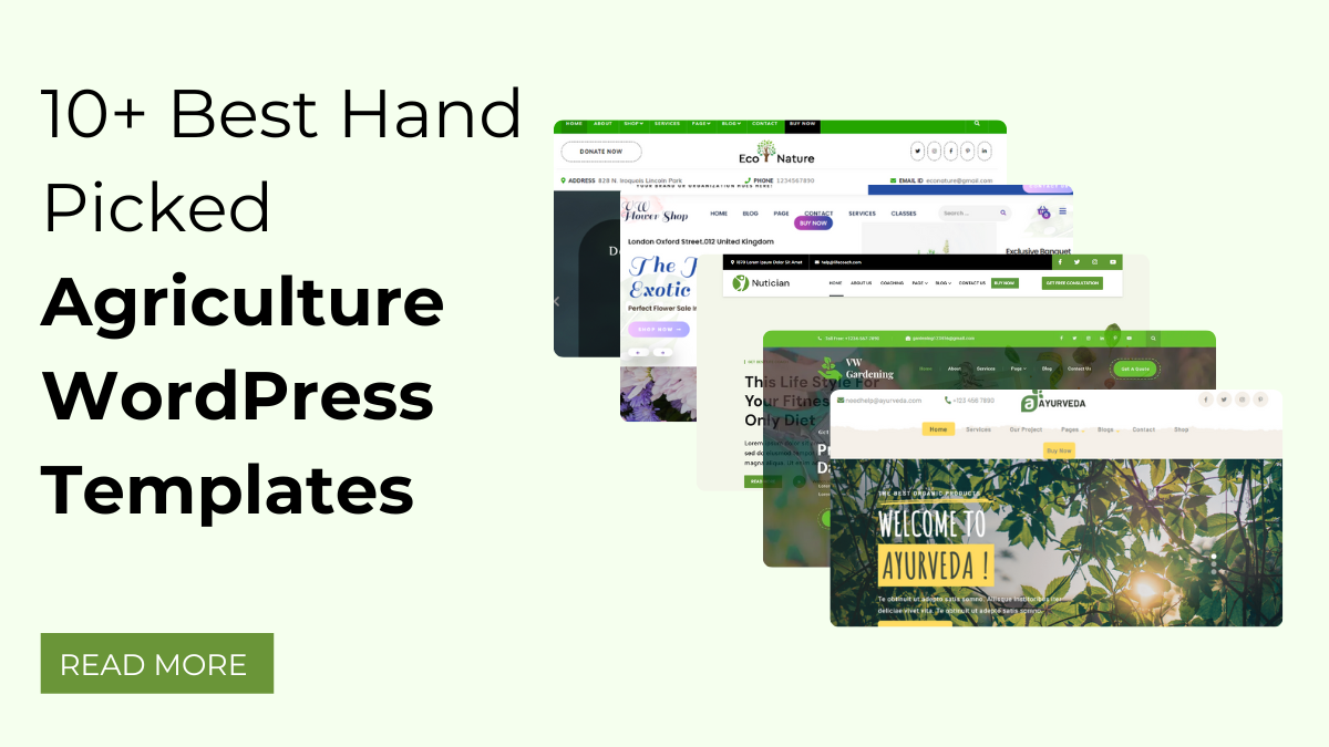10+ Best Hand Picked Agriculture WordPress Templates
