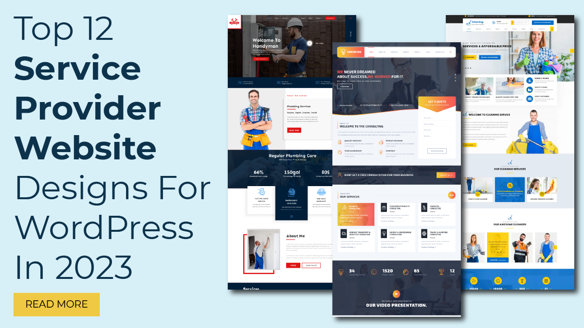 Top 12 Service Provider Website Designs For WordPress In 2023