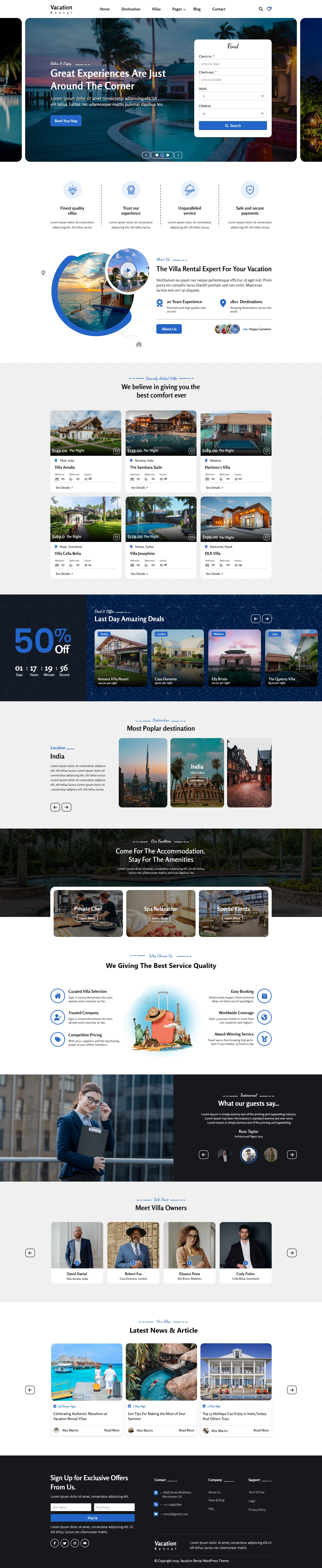 Vacation Rental WordPress Theme