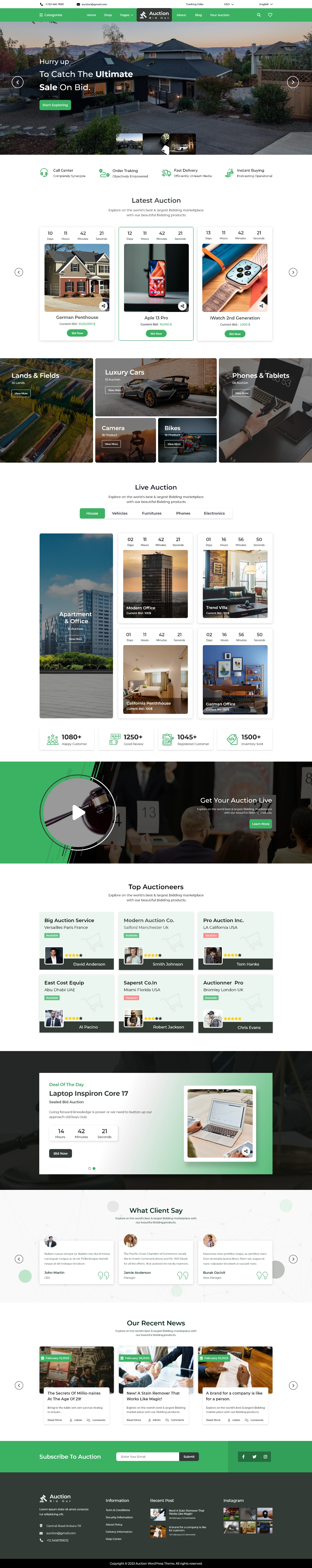 Bidding WordPress Theme