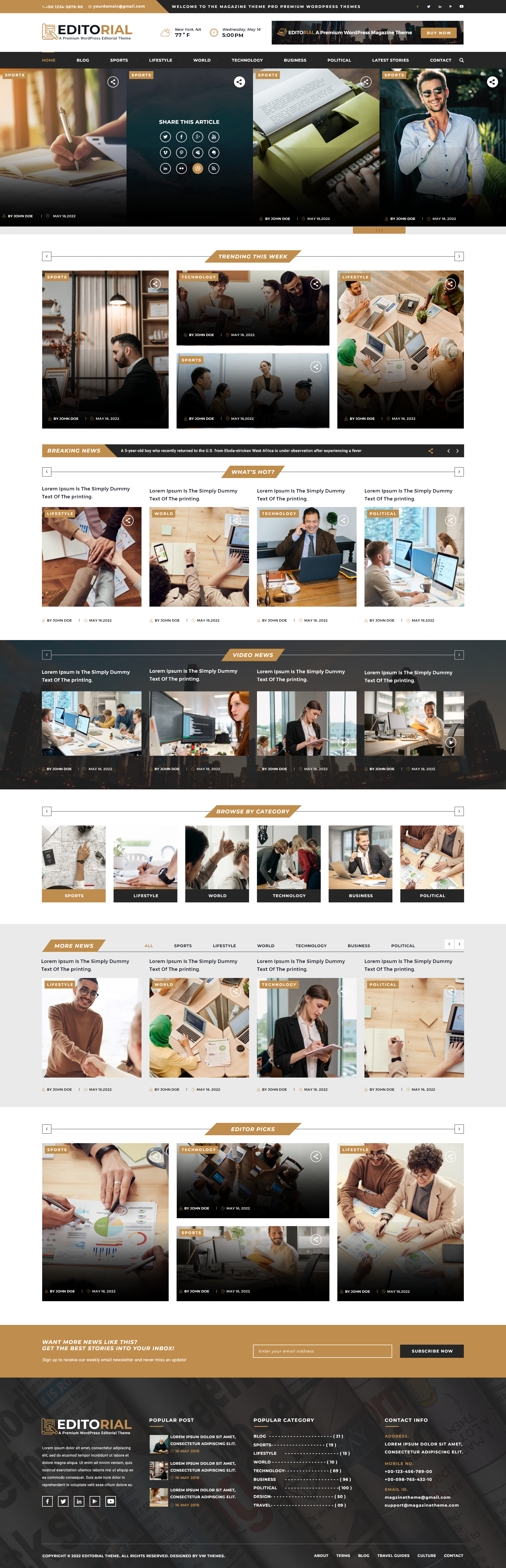 Editorial Service WordPress Theme