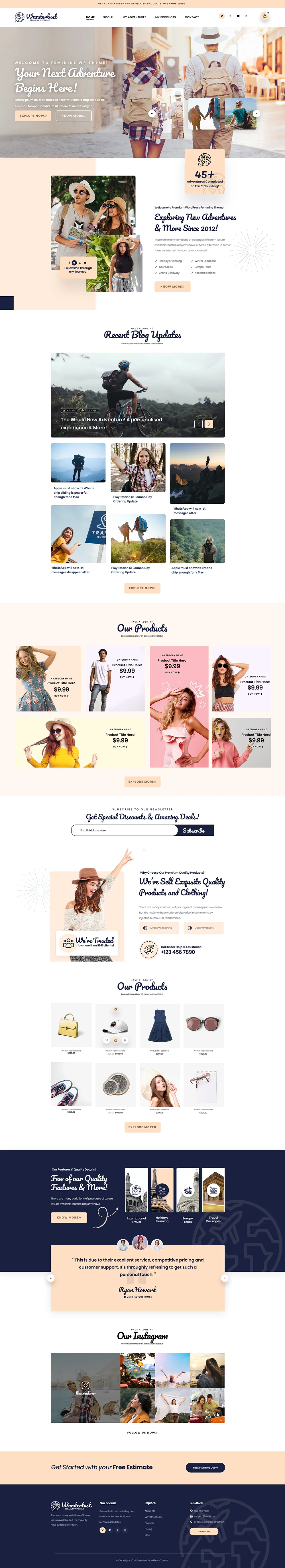 Feminine WordPress Theme