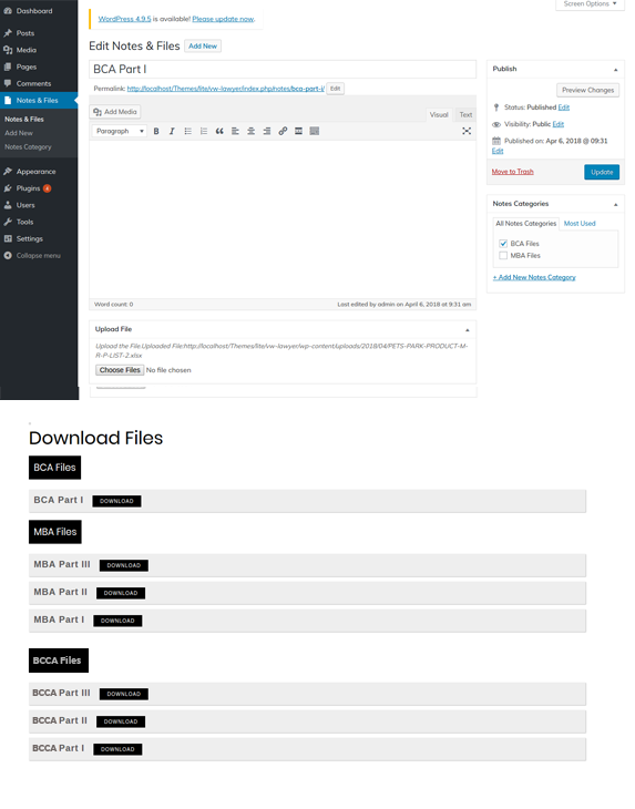 VW Notes & File Downloader Plugin