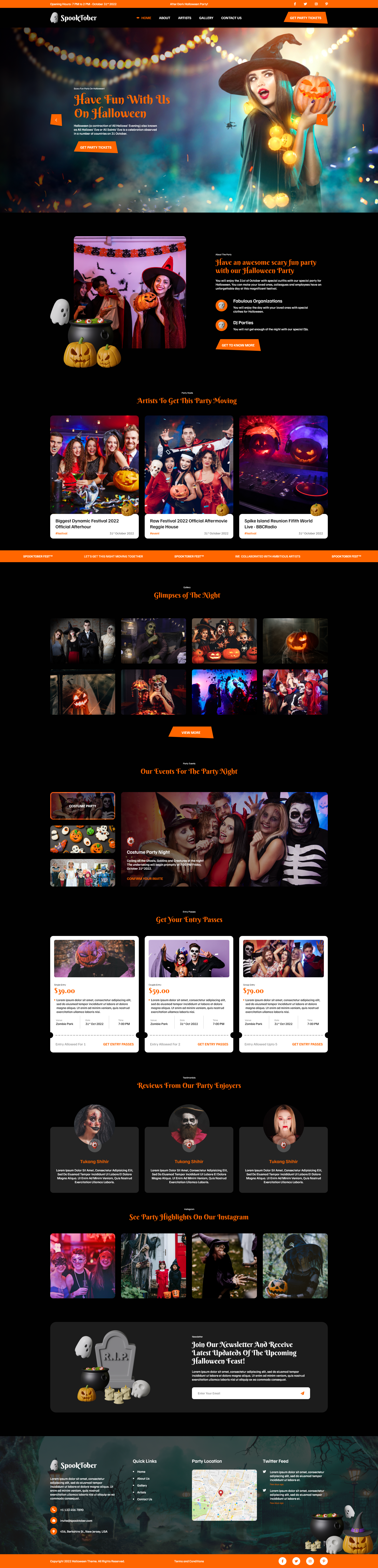 Halloween Party WordPress Theme