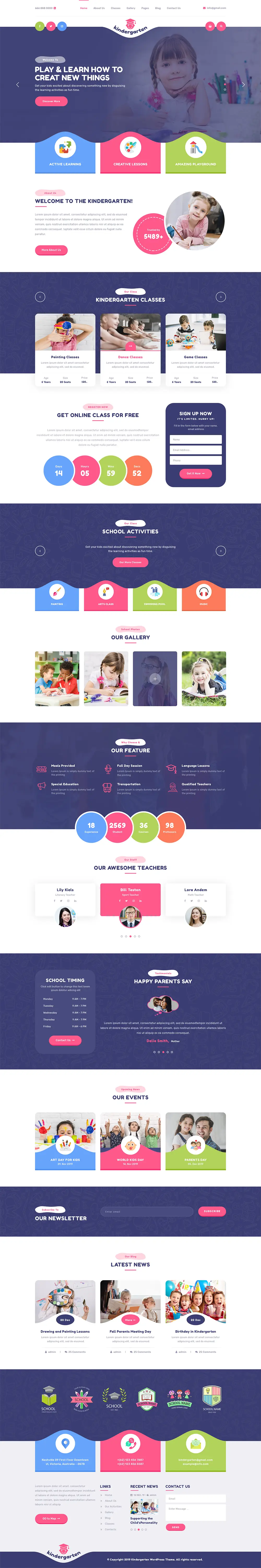 Kindergarten WordPress Theme