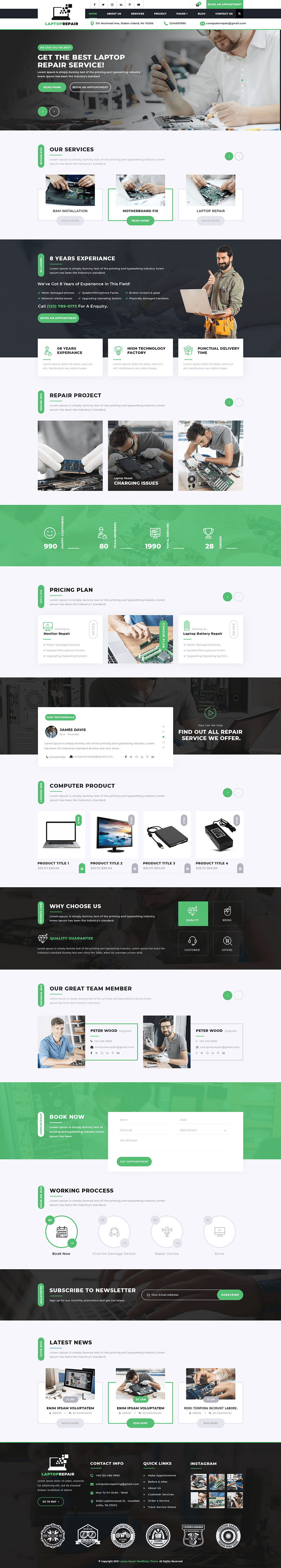 Laptop Repair WordPress Theme