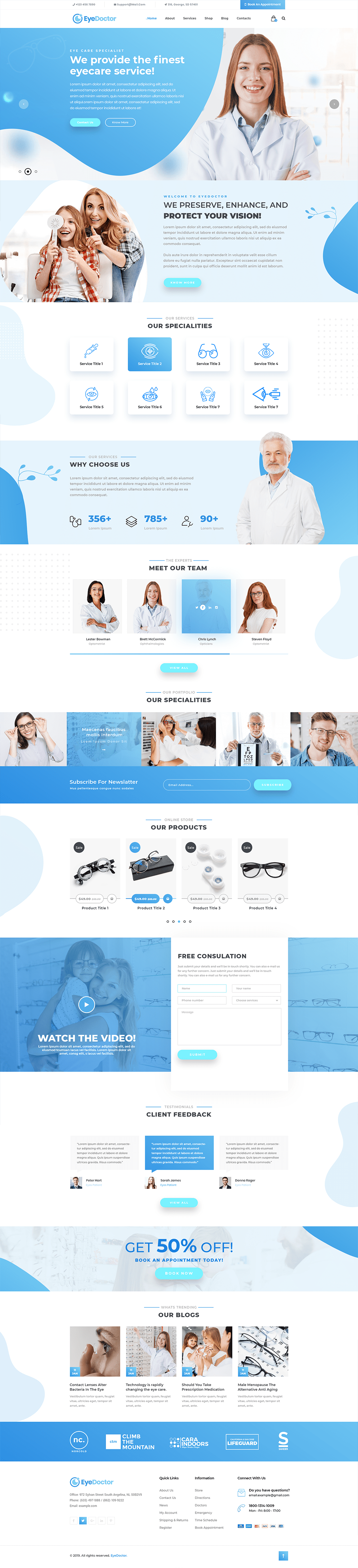 Optician WordPress Theme