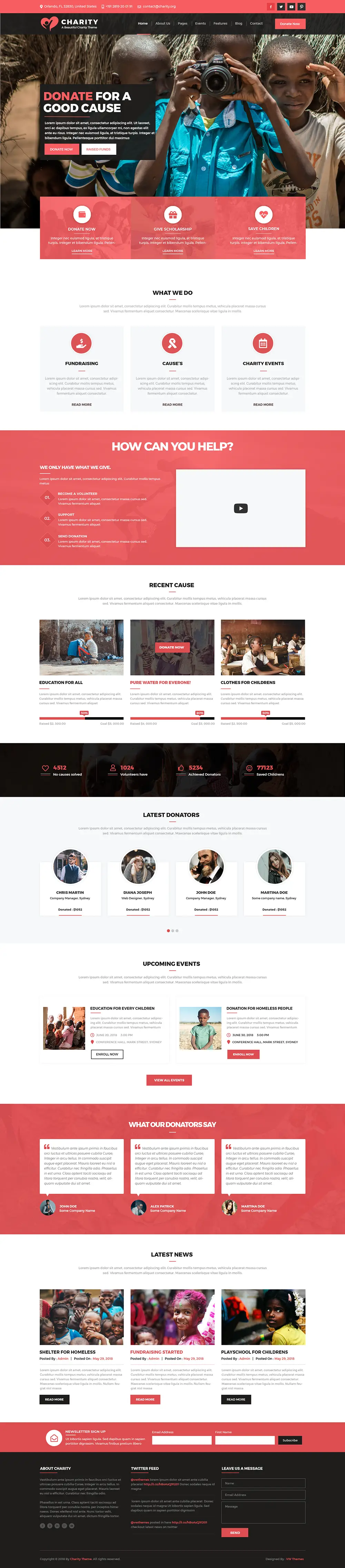 Premium Charity WordPress Theme