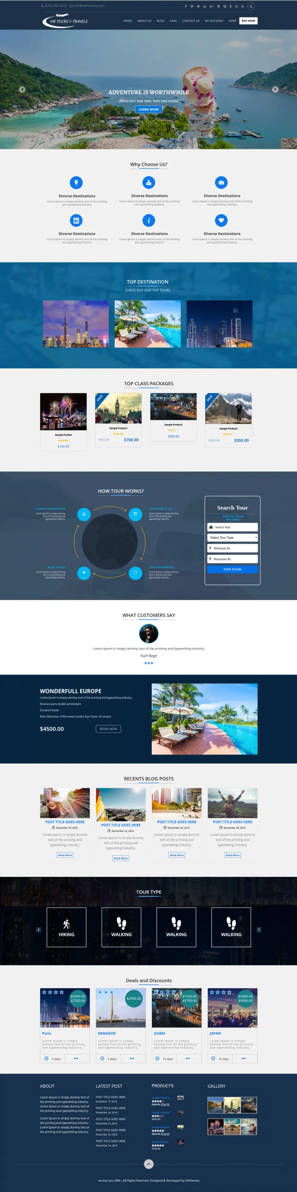 Travel WordPress Theme