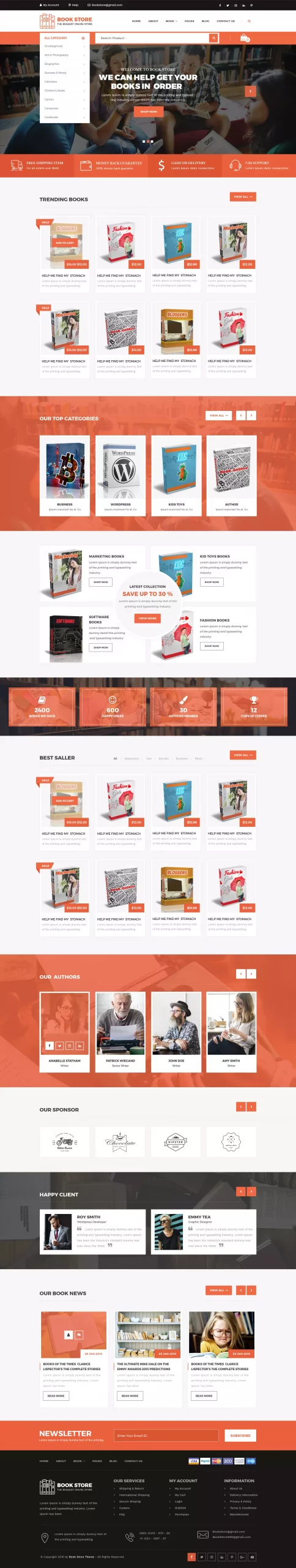 Bookstore WordPress Theme