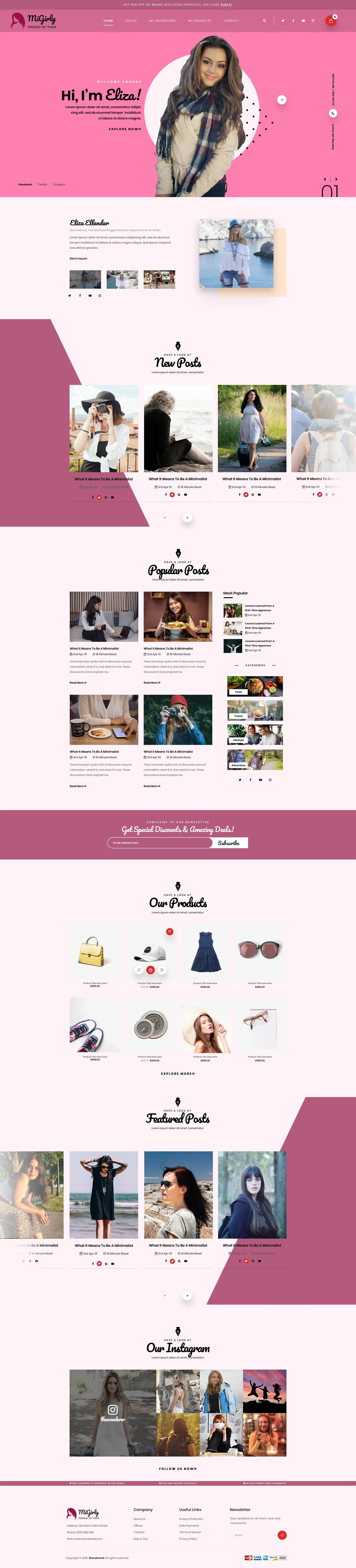 Girly WordPress Theme