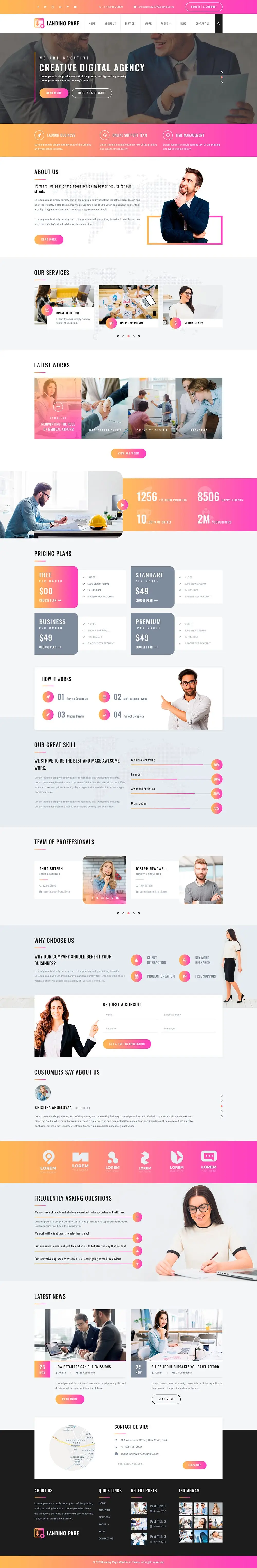 WordPress Landing Page Theme