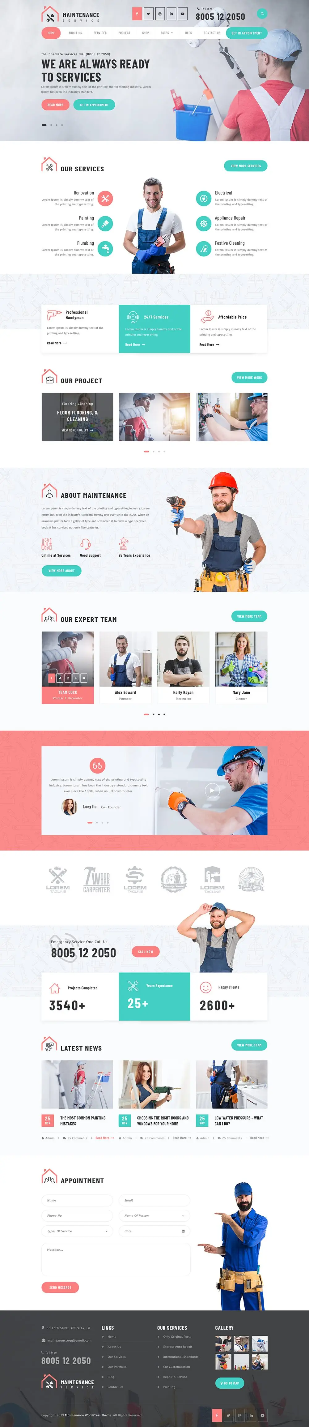 WordPress Maintenance Service Theme